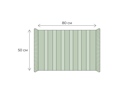 Коврик для ванной 1-ый Fixsen SANDAL, светло-серый, 50х80см (FX-8020N)