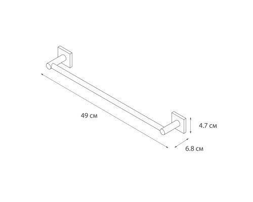 Полотенцедержатель трубчатый Fixsen Lux Satin, 45см, сатин (FX-16001)