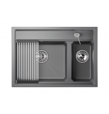Кухонная мойка GRANULA Kitchen Space (7302, АЛЮМИНИУМ)