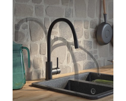 Смеситель для кухни IDDIS Kitchen 360 черный матовый (K36BLJ0i05) Смеситель для кухни IDDIS Kitchen 360 черный матовый (K36BLJ0i05)