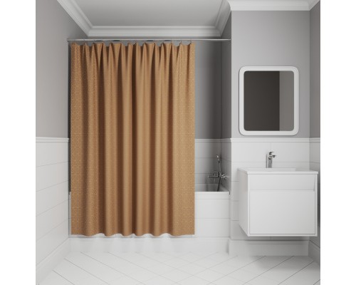 Штора для ванной IDDIS Base 200x240 см, Полиэстер, коричневый (BG04P24i11)