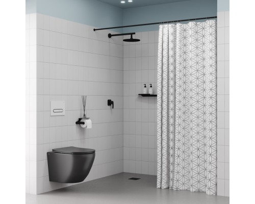 Душевая система IDDIS Optima Home с тропическим душем, матовый черный (OPHBL01i66) Душевая система IDDIS Optima Home с тропическим душем, матовый черный (OPHBL01i66)