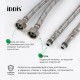 Гибкая подводка IDDIS Optima Home F1/2xM10S, F1/2xM10L, SS304, латунь, 0,8 м, комплект 2 шт (926CBS08ZP)