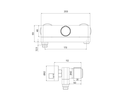 Смеситель IDDIS для ванны с управлением Push Control Slide (SLISBBTi02WA)