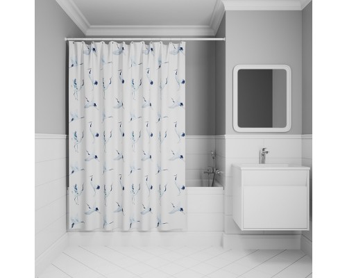 Штора для ванной IDDIS 200x180 см, Полиэстер (BP02P18i11) Штора для ванной IDDIS 200x180 см, Полиэстер (BP02P18i11)