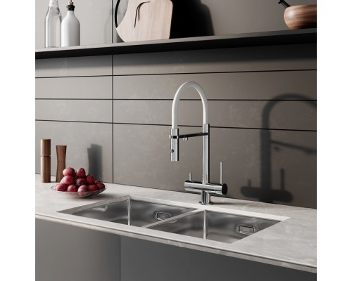 Сменный гибкий шланг для смесителя IDDIS Kitchen Line силикон, цвет белый (FSPWH00i59)