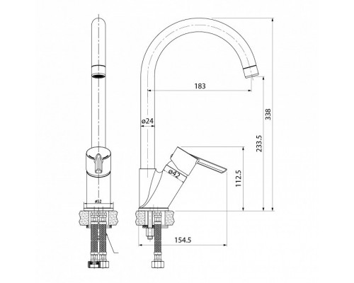 Смеситель для кухонной мойки IDDIS Kitchen Line (K11SB0Ji05)