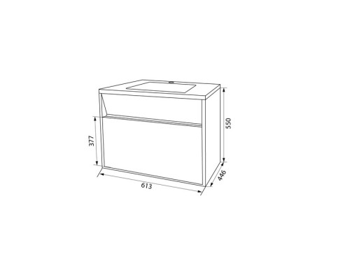 Тумба с умывальником IDDIS подвесная с ящиками белая Esper 60 см (ESP60W0i95K)