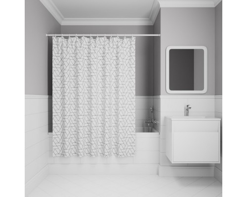 Штора для ванной, 200x180 см, Полиэстер, IDDIS (BB01P18i11) Штора для ванной, 200x180 см, Полиэстер, IDDIS (BB01P18i11)