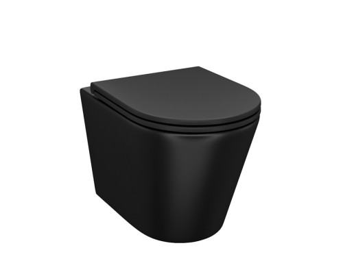 Унитаз подвесной IDDIS Calipso, черный матовый (CALR3BMi25)