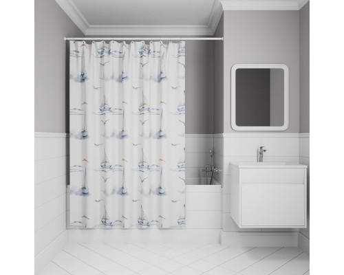 Штора для ванной IDDIS 200x180 см, Полиэстер (BO02P18i11) Штора для ванной IDDIS 200x180 см, Полиэстер (BO02P18i11)