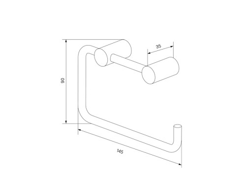 Держатель для туалетной бумаги без крышки IDDIS Petite, матовое золото (PETG000i43)