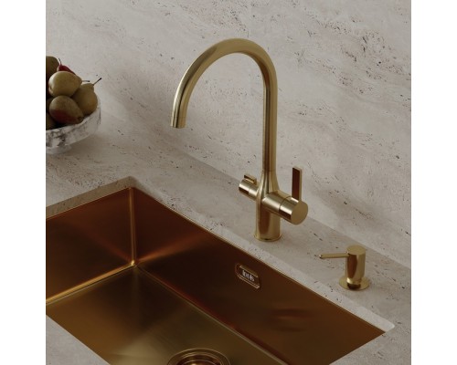 Дозатор IDDIS Kitchen Line латунь, PVD матовое золото (SDIMG00i59)