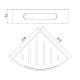 Полка для душа угловая Lemark SHELF LINE из нерж. стали с крючками, хром/вставка-пластик графит (9771046)