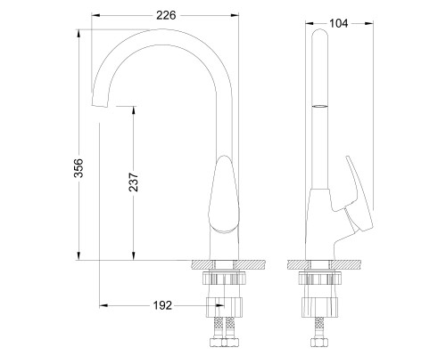 Смеситель для кухонной мойки Lemark Linara (LM0405C)