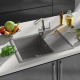Кухонная мойка Lemark IMANDRA 640 врезная прямоугольная с крылом из кварцгранита цвет: Шампань (9910024)