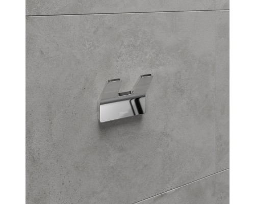 Крючок двойной Lemark SMOOTH LINE для полотенец и халатов, хром (9711004) Крючок двойной Lemark SMOOTH LINE для полотенец и халатов, хром (9711004)