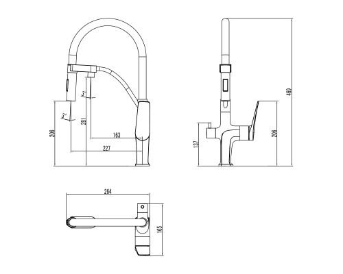 Смеситель для кухни Lemark Bronx (LM3761BLR) Смеситель для кухни Lemark Bronx (LM3761BLR)