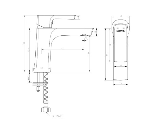 Смеситель для раковины Lemark Ursus (LM7206BL)