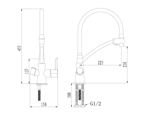 Смеситель для кухни Lemark Comfort (LM3070C-White)