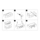 Полка для душа прямая Lemark SHELF LINE из нерж. стали с крючками, хром/вставка-пластик графит (9771043)
