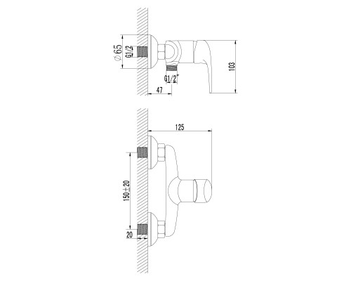 Смеситель для душа Lemark Pramen (LM3303C)