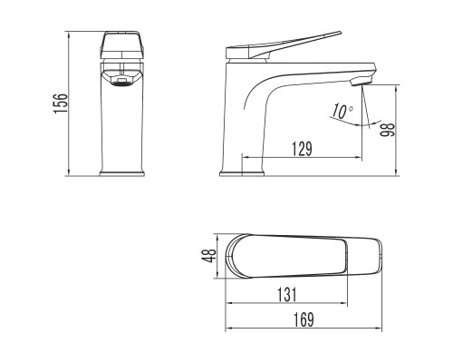 Смеситель для раковины Lemark Bronx (LM3706BL)