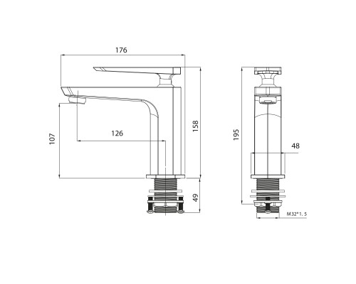 Смеситель для раковины Lemark Prizma (LM3906C)