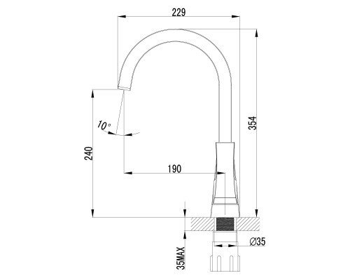 Смеситель для кухонной мойки Lemark Unit (LM4555C)