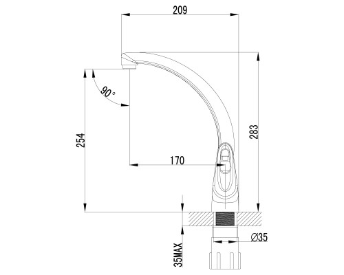 Смеситель для кухонной мойки Lemark Luna (LM4155C)