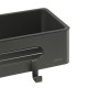Полка для душа прямая Lemark SHELF LINE из нерж. стали с крючками, графит/вставка-пластик графит (9776045)