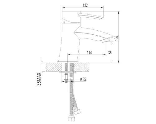 Смеситель для раковины Lemark Atlantiss (LM3206C)