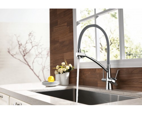 Смеситель для кухонной мойки Lemark Comfort (LM3071C-Gray) Смеситель для кухонной мойки Lemark Comfort (LM3071C-Gray)