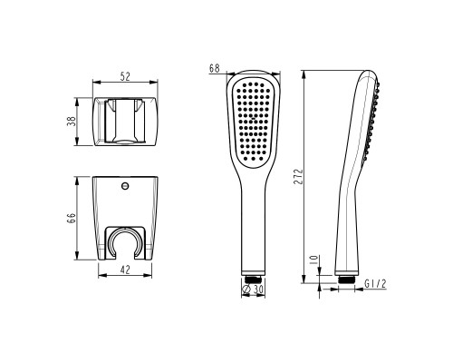 Смеситель для ванны и душа Lemark Ursus (LM7251BL)