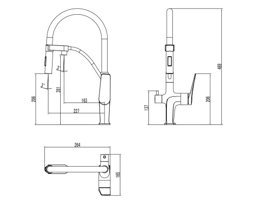 Смеситель для кухни Lemark Comfort (LM3074C) Смеситель для кухни Lemark Comfort (LM3074C)