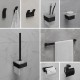 Крючок двойной Lemark SMOOTH LINE для полотенец и халатов, чёрный матовый (9712005)