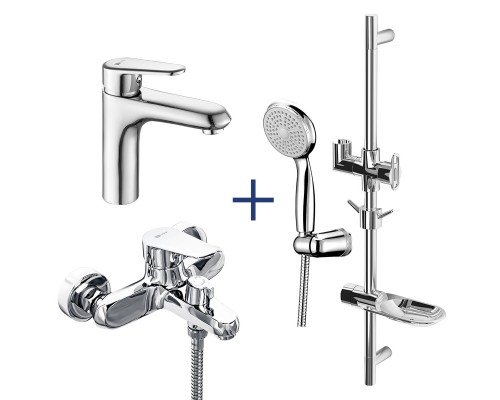 Комплект смесителей Lemark "3 в 1" Point (LM0380C) Комплект смесителей Lemark "3 в 1" Point (LM0380C)