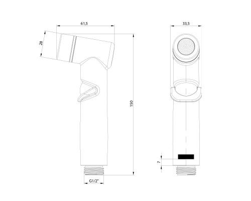 Лейка для гигиенического душа Lemark (LM8140BL) Лейка для гигиенического душа Lemark (LM8140BL)