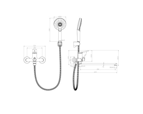 Смеситель Lemark Minima (LM3851C) универсальный