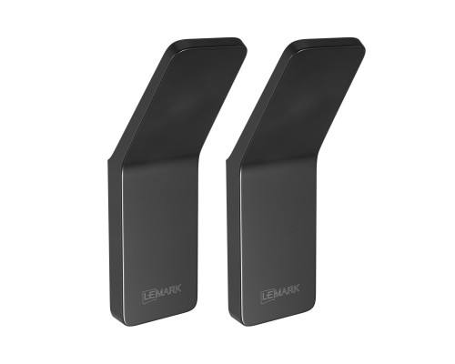 Крючок одинарный Lemark SMOOTH LINE для полотенец и халатов, чёрный матовый (9712002)