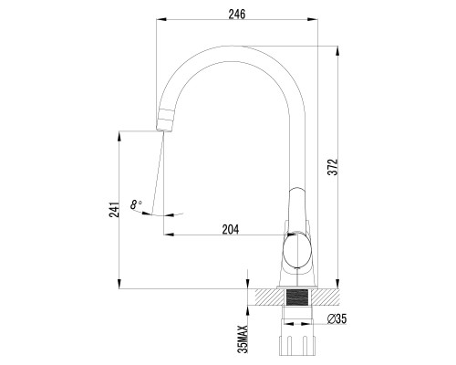 Смеситель для кухонной мойки Lemark Atlantiss (LM3255C)