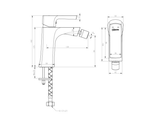 Смеситель для биде Lemark Ursus (LM7208BL)