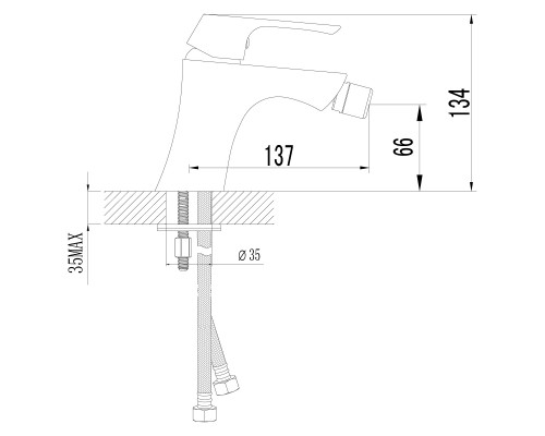 Смеситель для биде Lemark Unit (LM4508C)