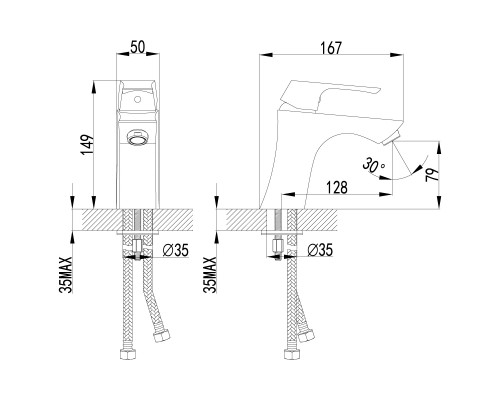 Смеситель для раковины Lemark Unit (LM4506C)