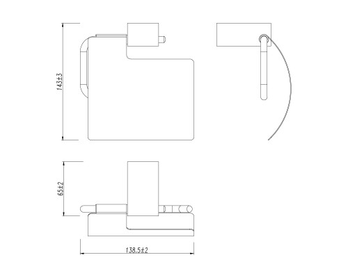 Держатель для туалетной бумаги Lemark SMOOTH LINE с крышкой, хром (9721010)