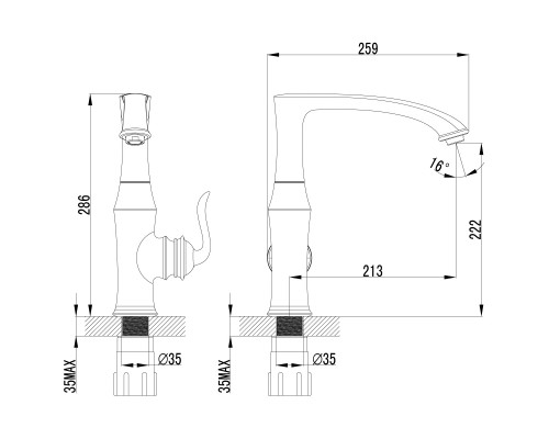 Смеситель для кухонной мойки Lemark Brava (LM4705G)