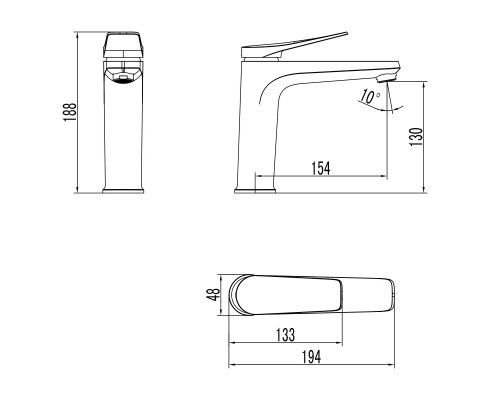 Смеситель для раковины Lemark Bronx (LM3737BL) Смеситель для раковины Lemark Bronx (LM3737BL)