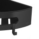 Полка для душа угловая Lemark SHELF LINE из нерж. стали с крючками, черный/ вставка-пластик черный (9772047)