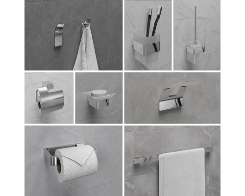 Крючок двойной Lemark SMOOTH LINE для полотенец и халатов, хром (9711004) Крючок двойной Lemark SMOOTH LINE для полотенец и халатов, хром (9711004)