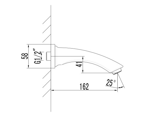 Излив для ванны Lemark встраиваемый (LM3781BL) Излив для ванны Lemark встраиваемый (LM3781BL)